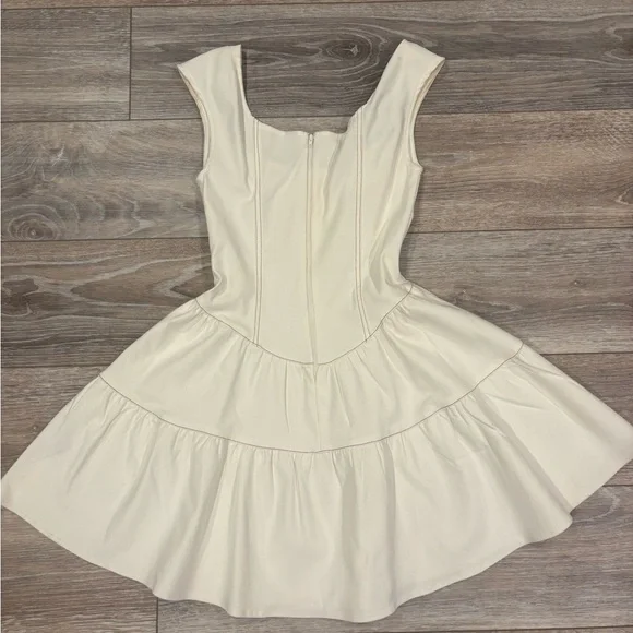 Windsor Cream Button-Front Mini Dress - Picture 2 of 5